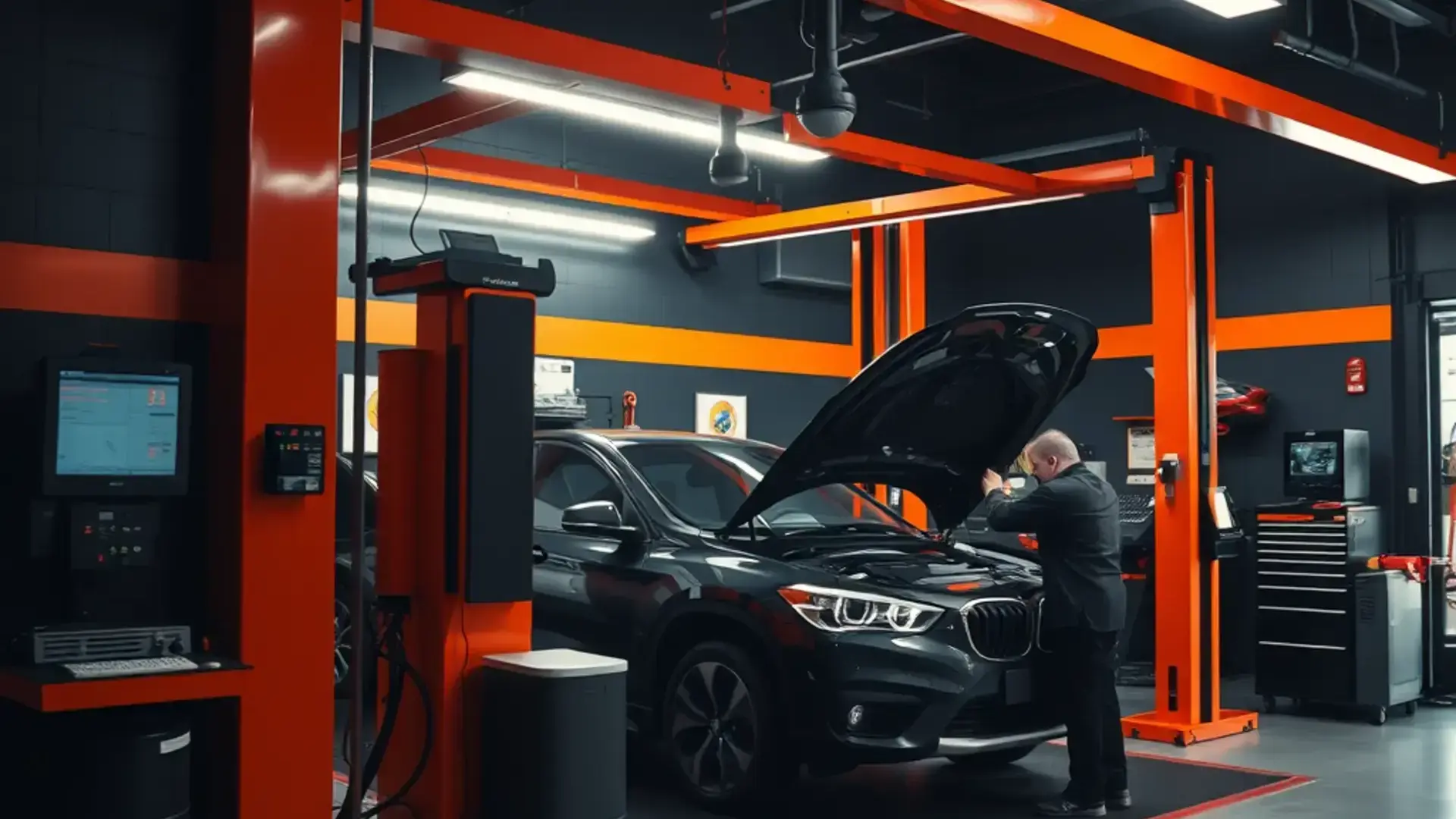 Modern Poynor Auto service bay